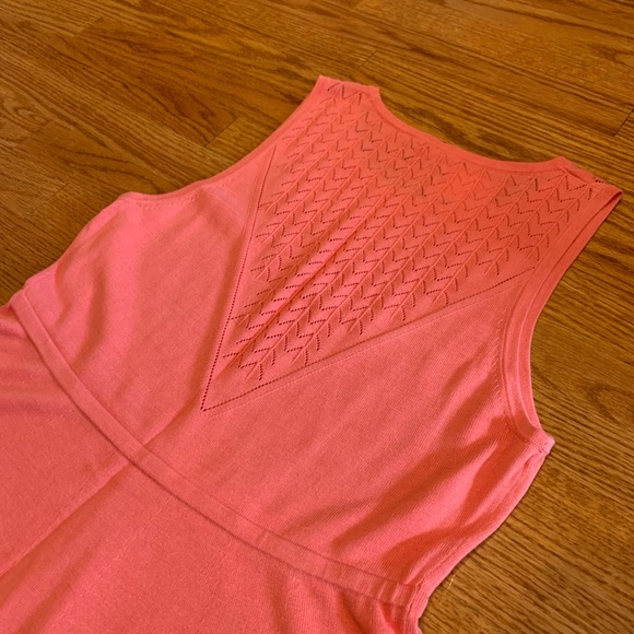 Trina Turk Roxanna Pointelle Knit Fit Flare Dress - Picture 8 of 9